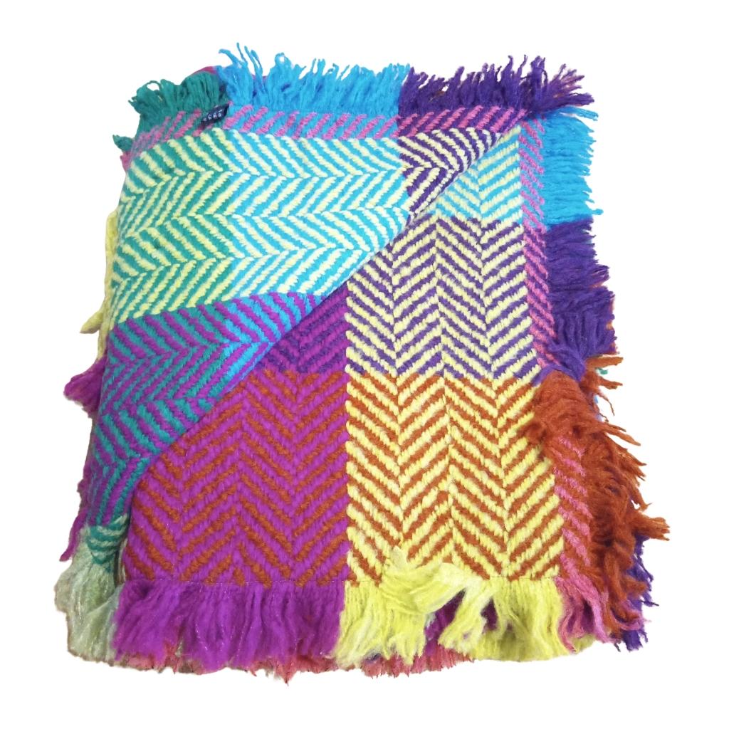 Branigan Weavers Throw- Buffalo Multi Light Green