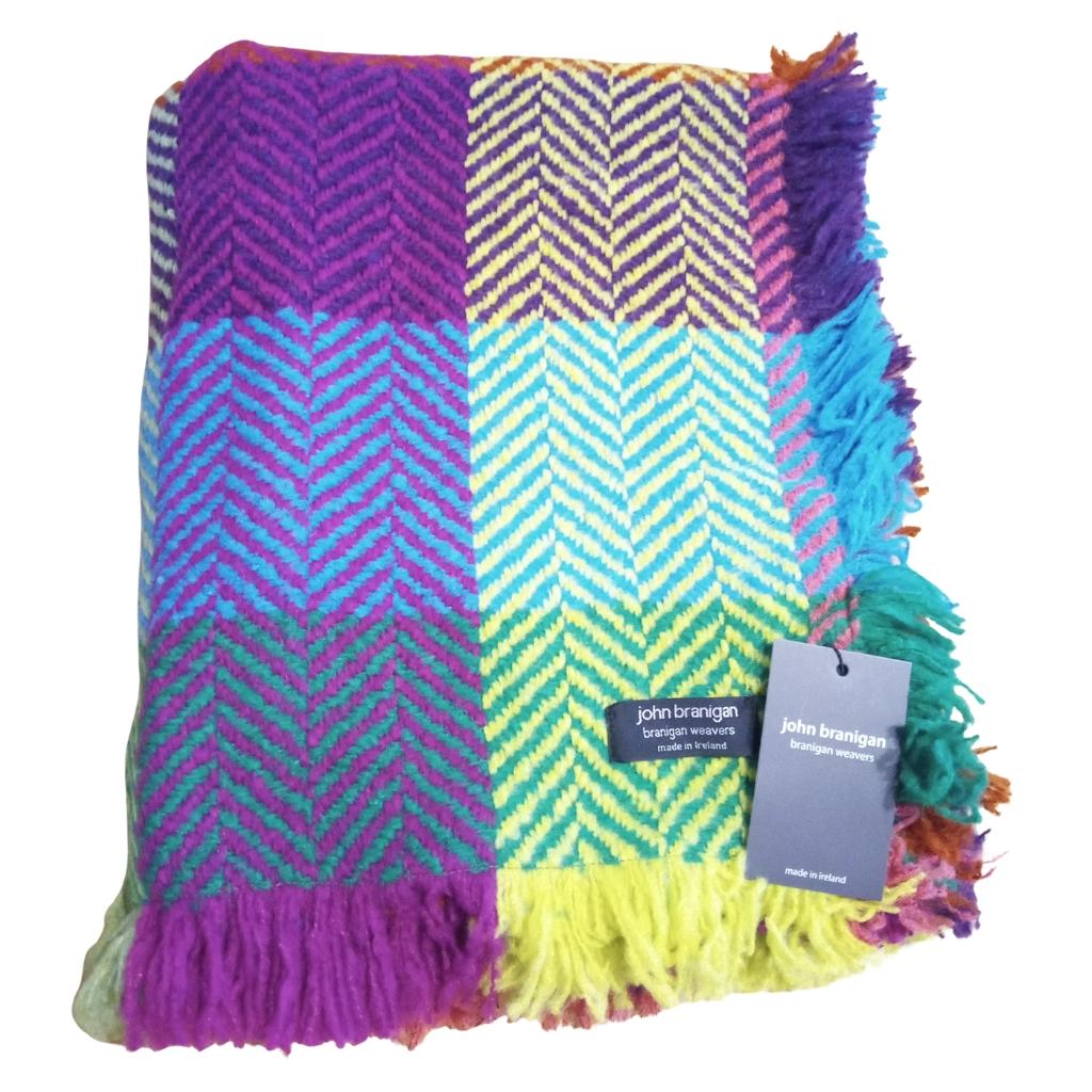 Branigan Weavers Throw- Buffalo Multi Light Green