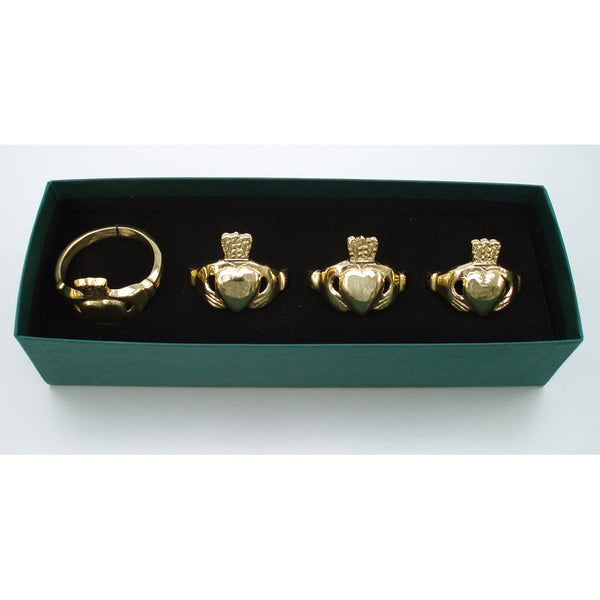 Brass Claddagh Napkin Rings (set of 4) - The Celtic Gift Store - Tableware