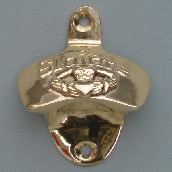 Brass Sláinte Wall Mounted Bottle Opener - The Celtic Gift Store - Decor