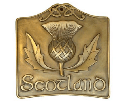 Bronze Scottish Thistle Wall Plaque - The Celtic Gift Store - Decor