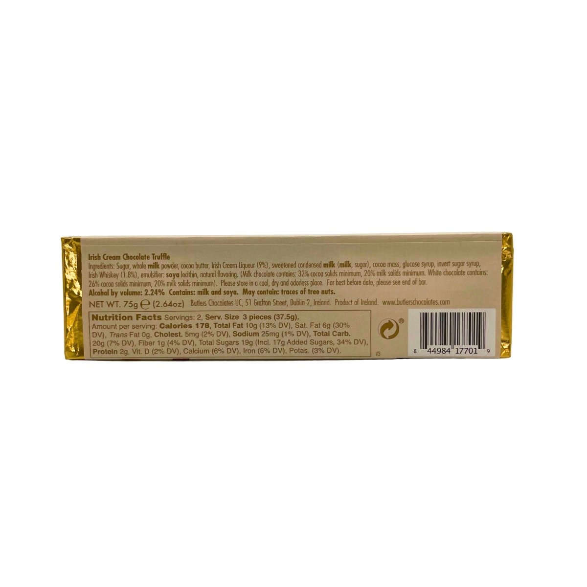 Butlers Irish Cream Truffle Bar - The Celtic Gift Store - Food