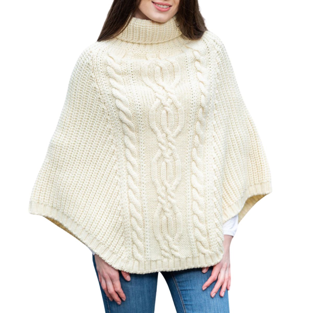 Cable Cowlneck Poncho