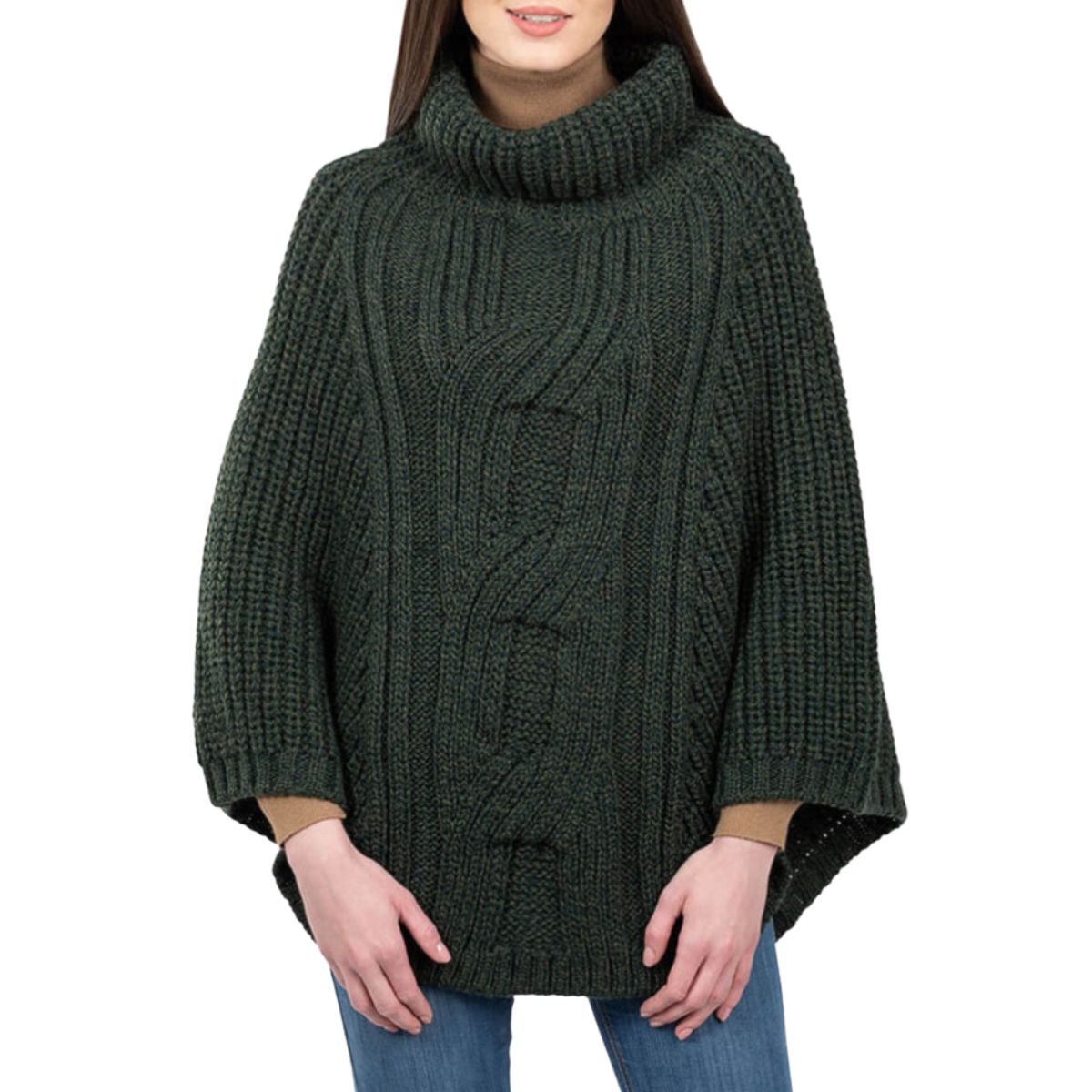 Cable Cowlneck Poncho
