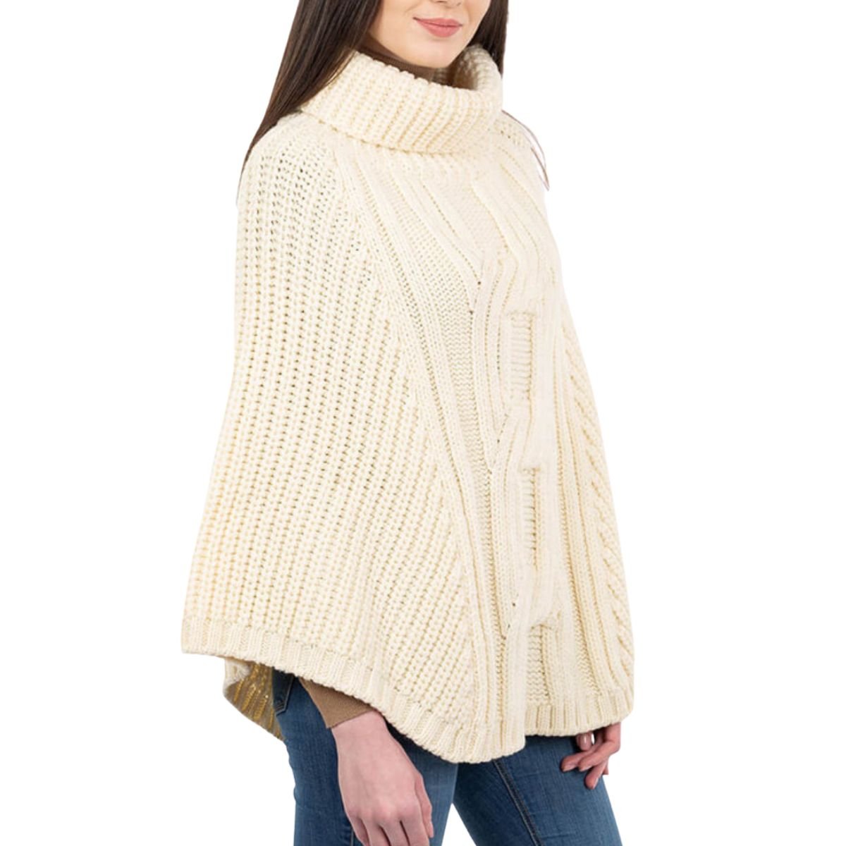 Cable Cowlneck Poncho