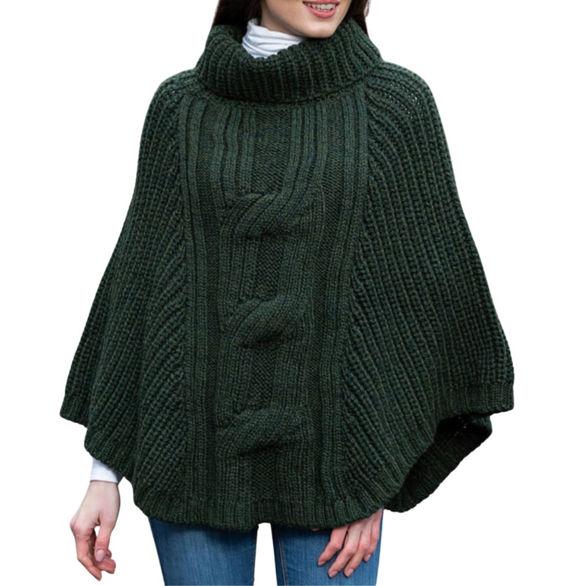 Cable Cowlneck Poncho