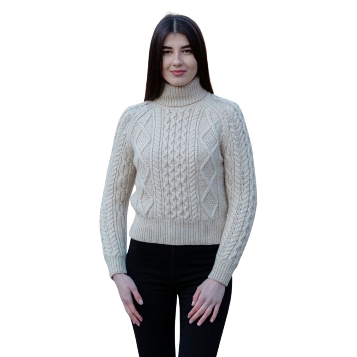 Cable Knit Turtle Neck Sweater