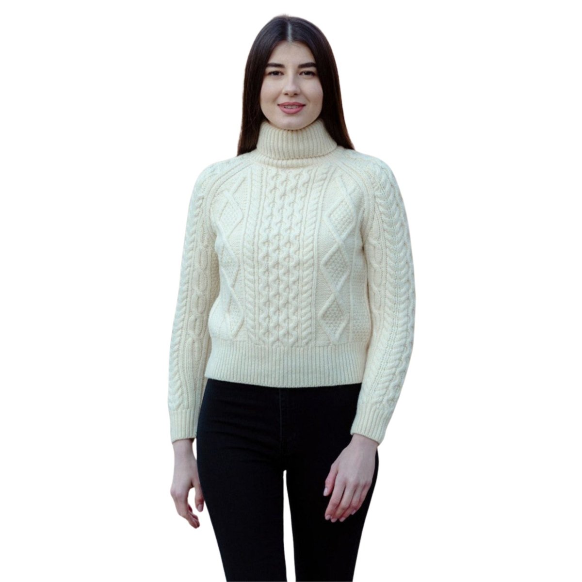Cable Knit Turtle Neck Sweater
