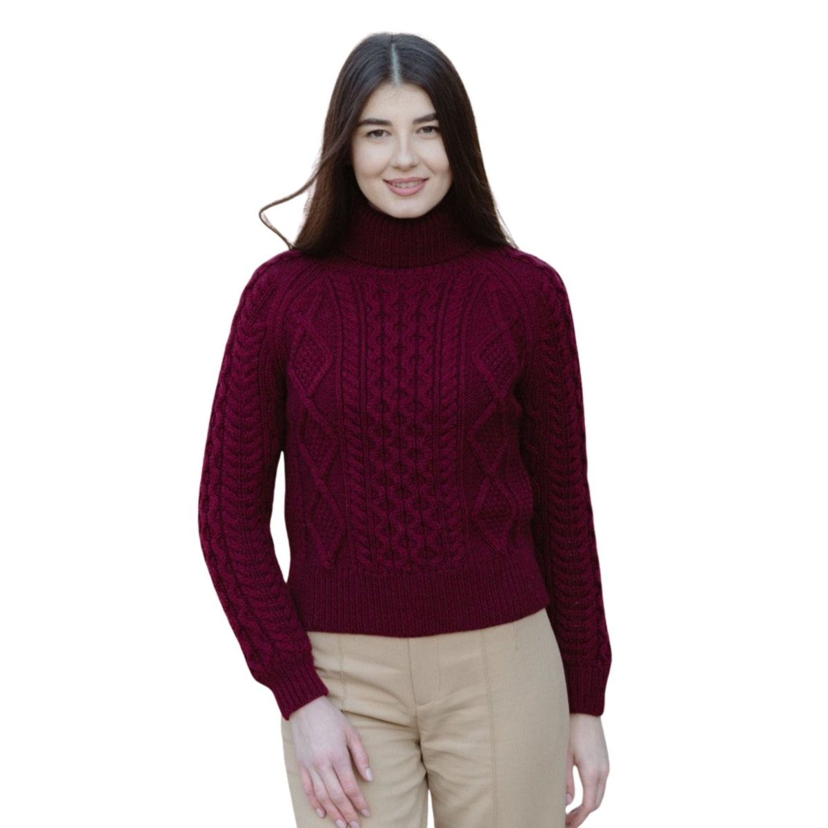Cable Knit Turtle Neck Sweater