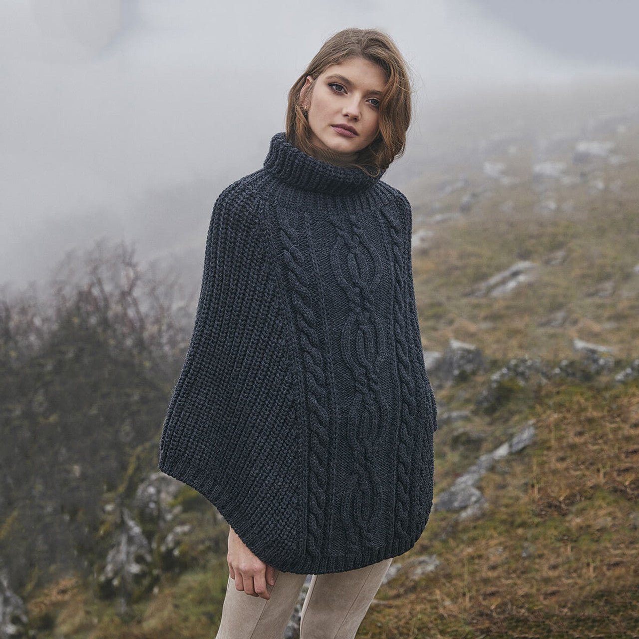 Cable Stitch Poncho - The Celtic Gift Store - 