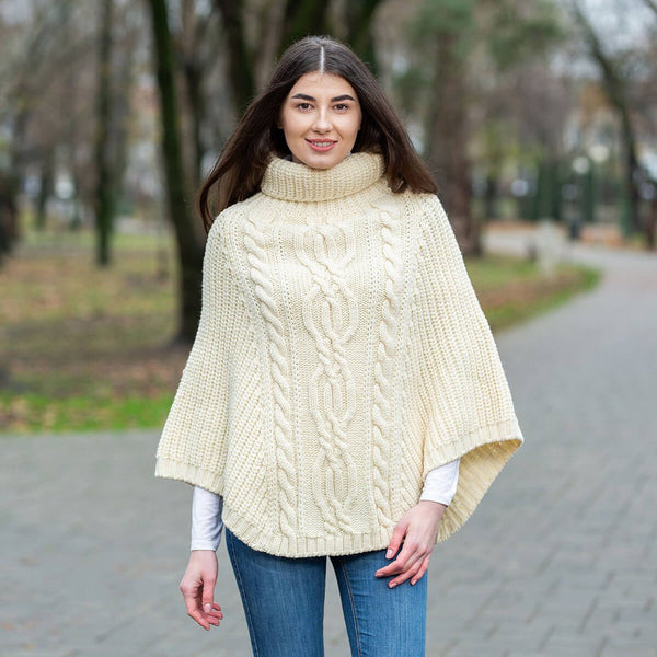 Cable Stitch Poncho - The Celtic Gift Store - 