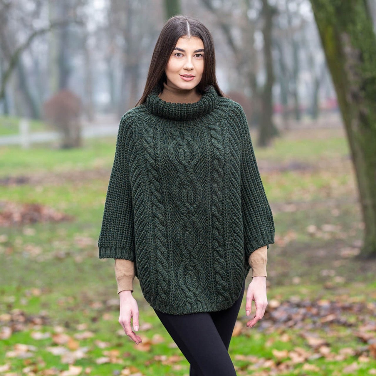 Cable Stitch Poncho - The Celtic Gift Store - 