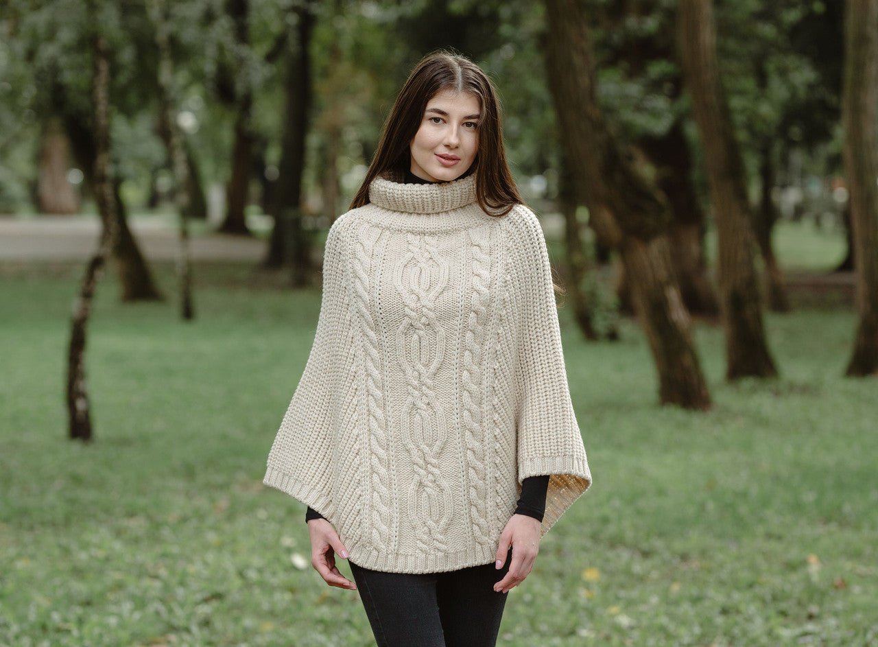 Cable Stitch Poncho - The Celtic Gift Store - 