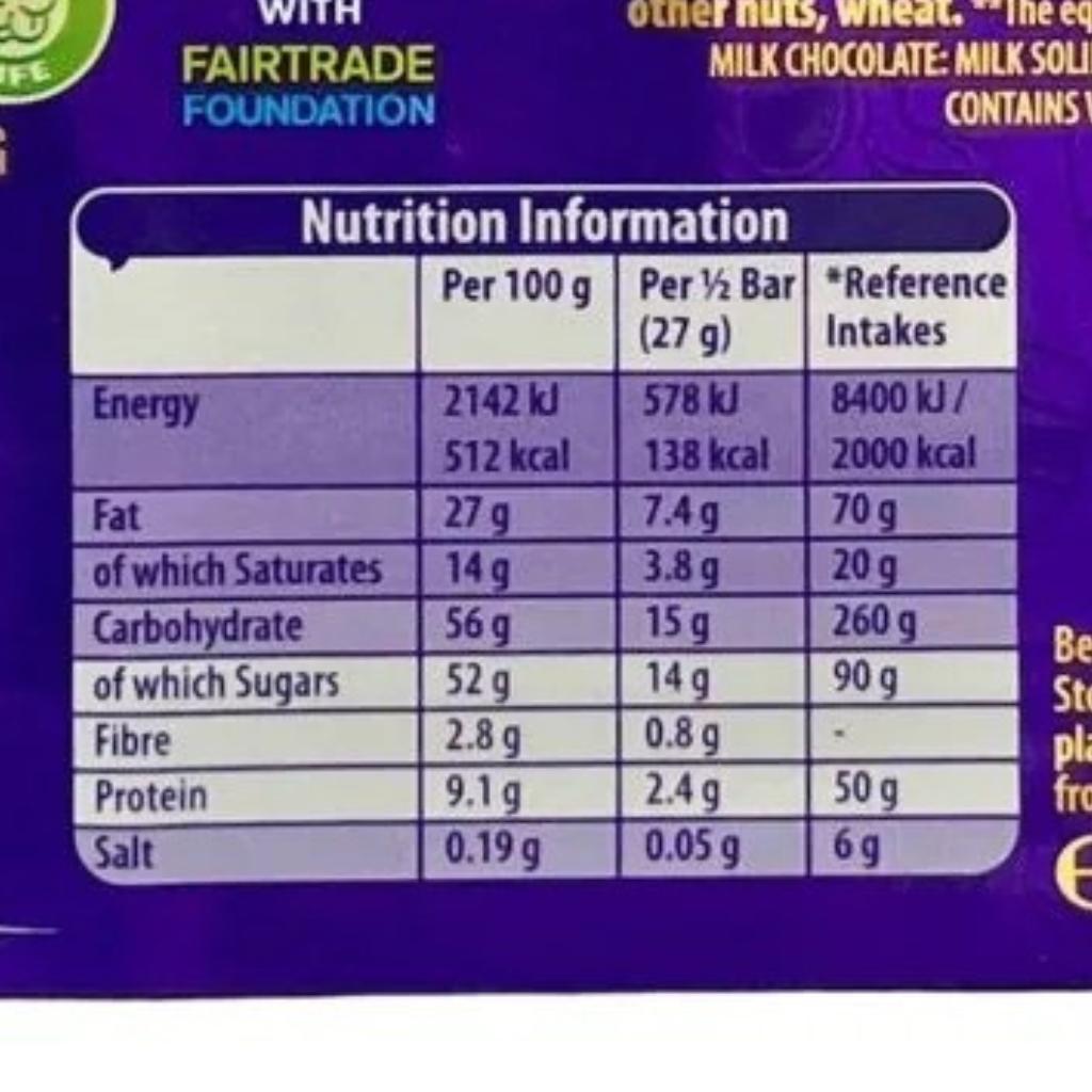 Cadbury Fruit and Nut- 54g