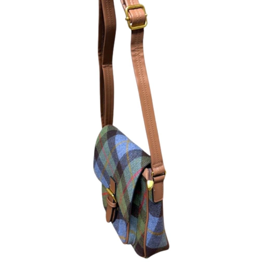 Camel Tweed Crossbody Bag