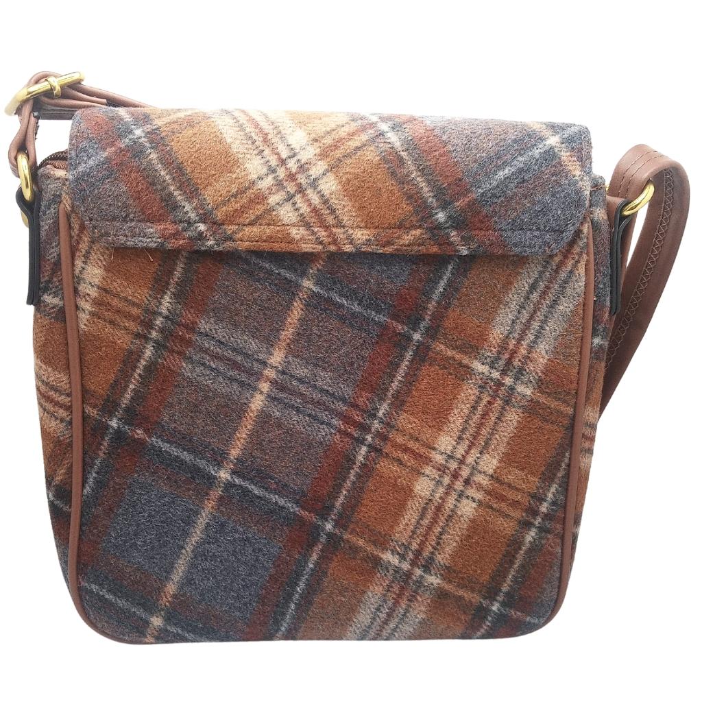 Camel Tweed Crossbody Bag