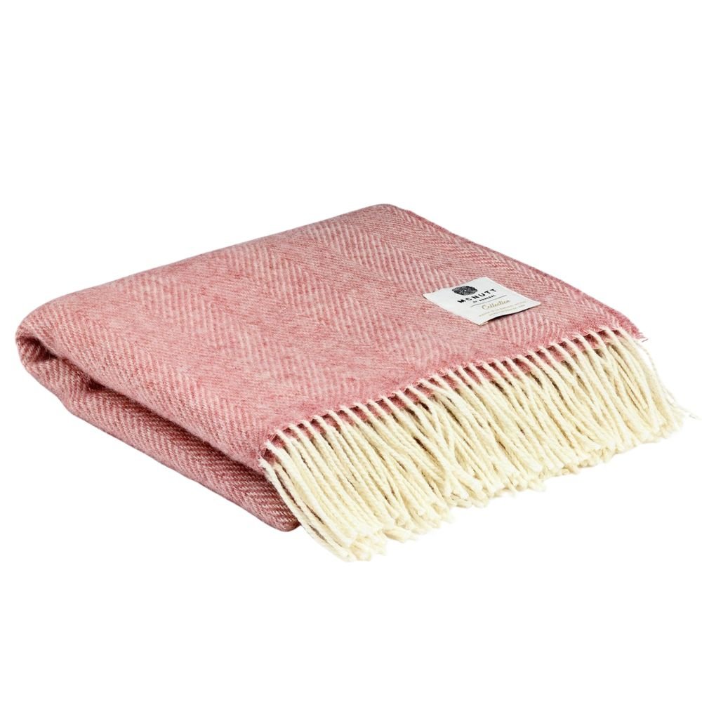 Candy Pink Mini McNutt Wool Throw - The Celtic Gift Store - Blankets and Bedding