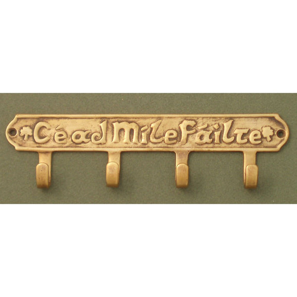 “Céad Mile Failte” Brass Key Holder - The Celtic Gift Store - Decor