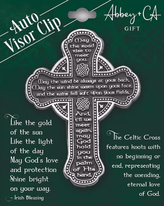Celtic Cross Irish Blessing Visor Clip - The Celtic Gift Store - Keychains