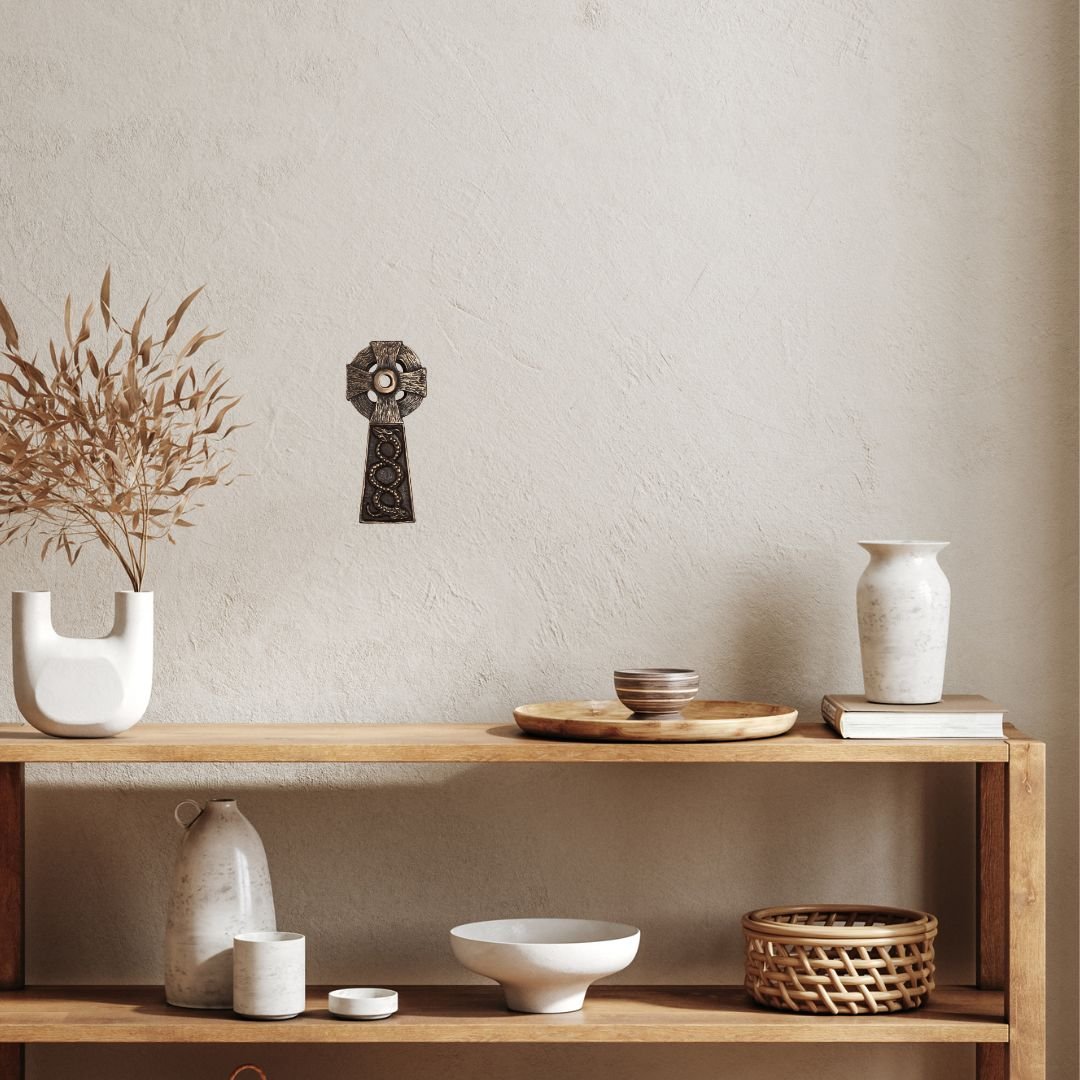 Celtic Healing Cross Bronze Wall Decor