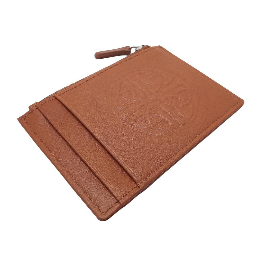 Celtic Knot Leather Wallet- Antique Saddle