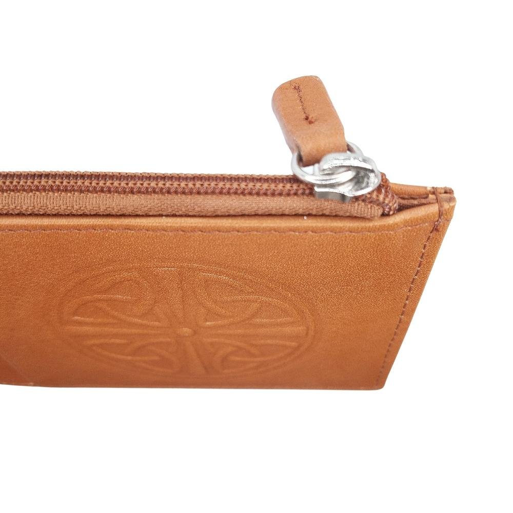 Celtic Knot Leather Wallet- Antique Saddle