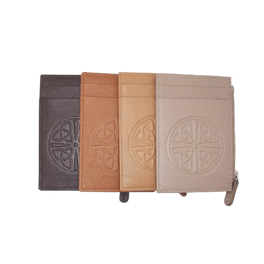Celtic Knot Leather Wallet- Antique Saddle