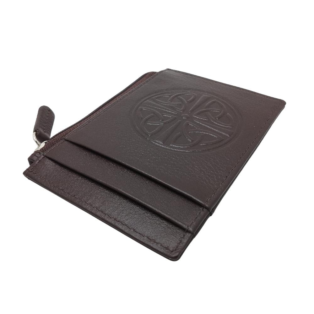 Celtic Knot Leather Wallet - Brown