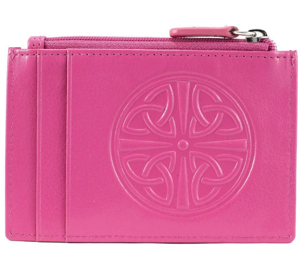 Celtic Knot Leather Wallet - Hot Pink - The Celtic Gift Store - Wallets