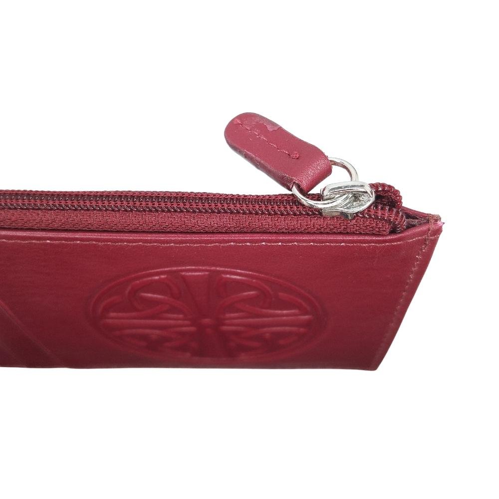 Celtic Knot Leather Wallet - Merlot