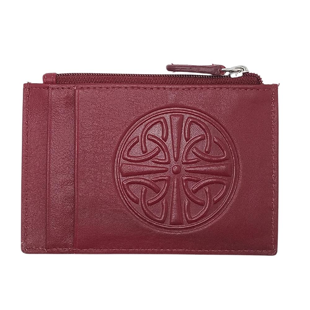 Celtic Knot Leather Wallet - Merlot
