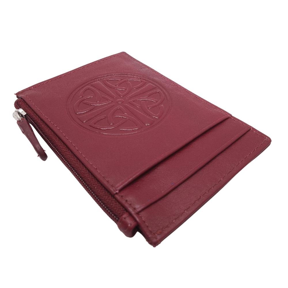 Celtic Knot Leather Wallet - Merlot