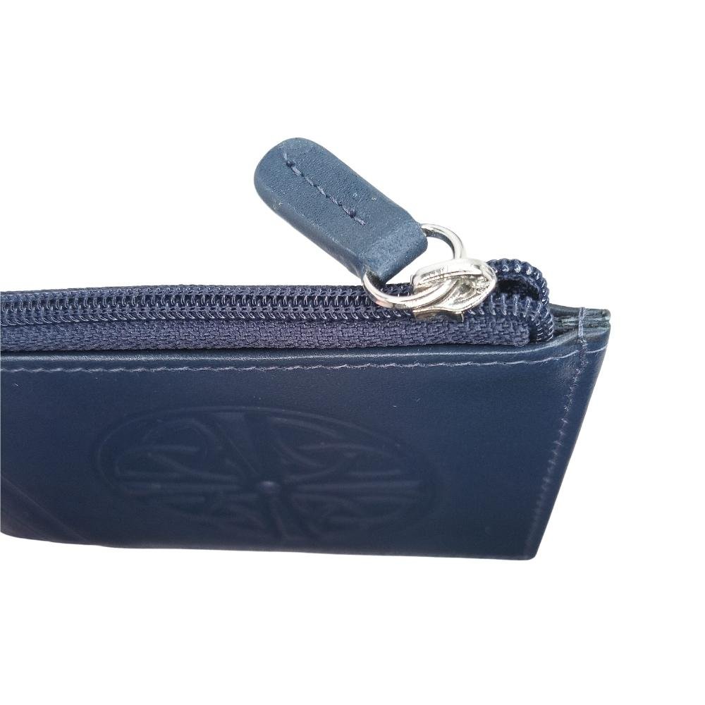 Celtic Knot Leather Wallet - Navy