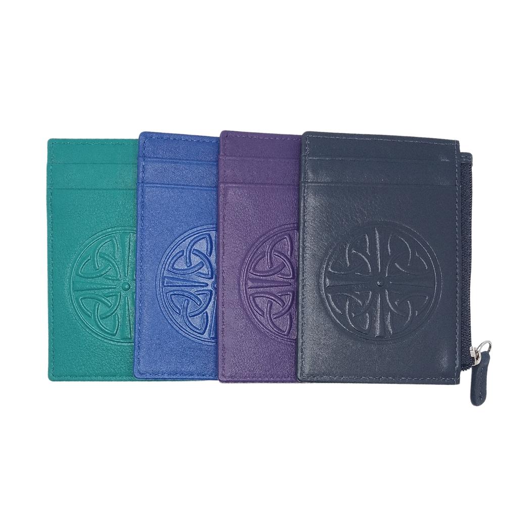 Celtic Knot Leather Wallet - Navy