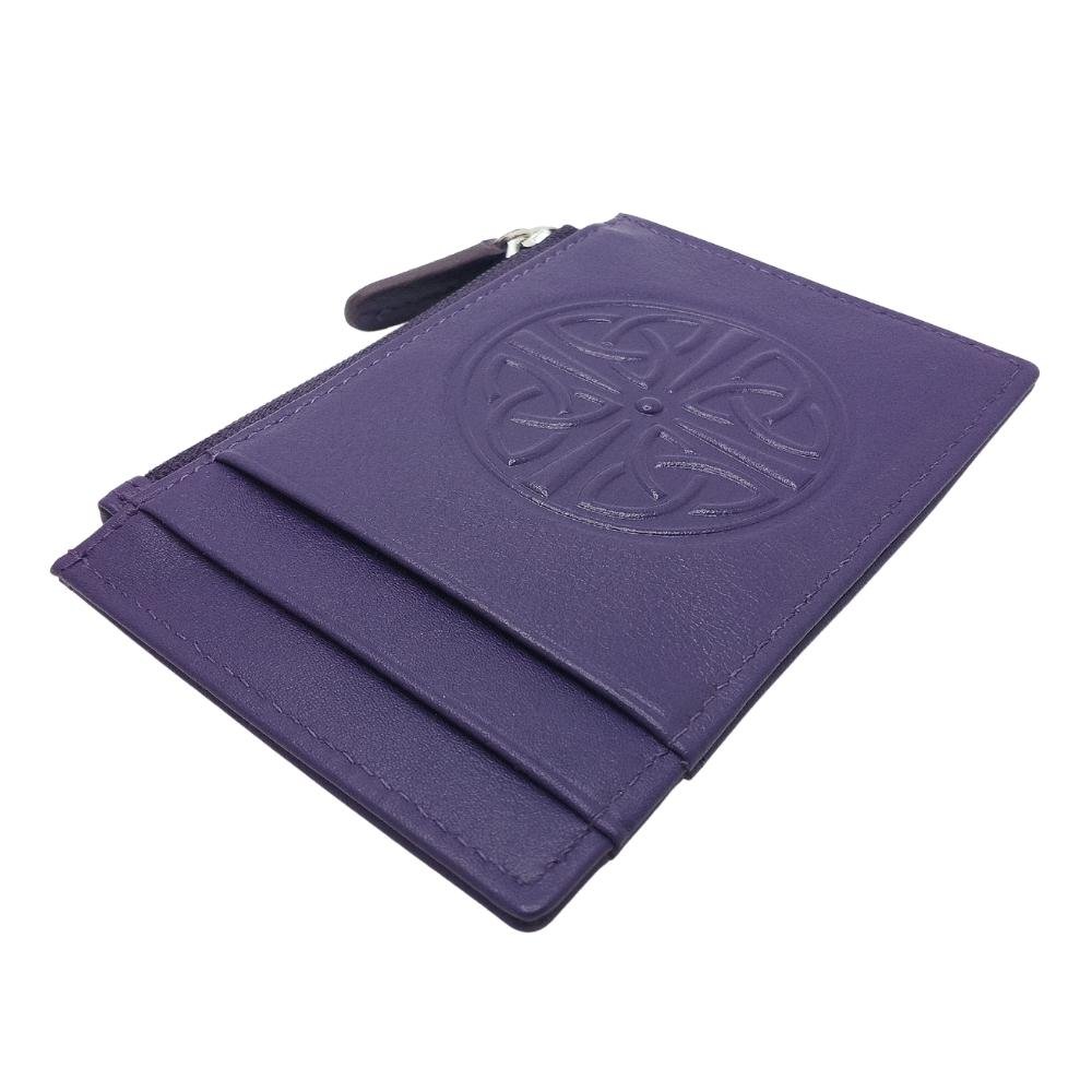 Celtic Knot Leather Wallet - Purple