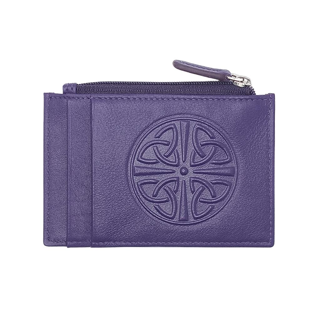 Celtic Knot Leather Wallet - Purple
