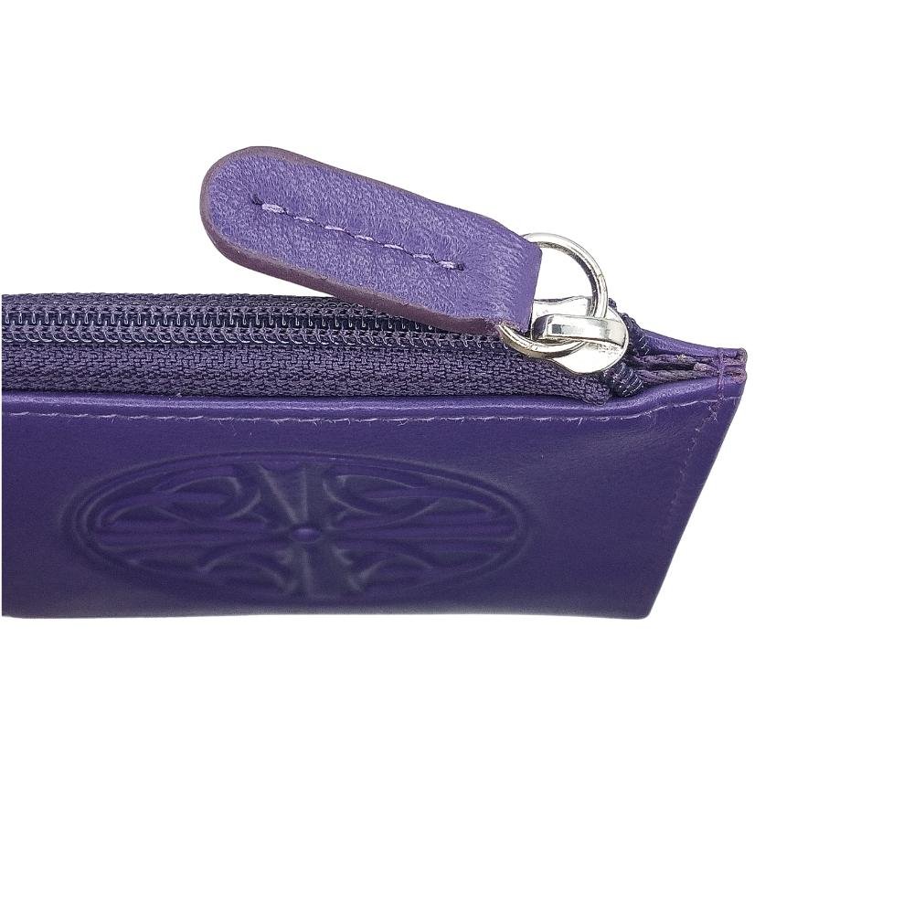 Celtic Knot Leather Wallet - Purple