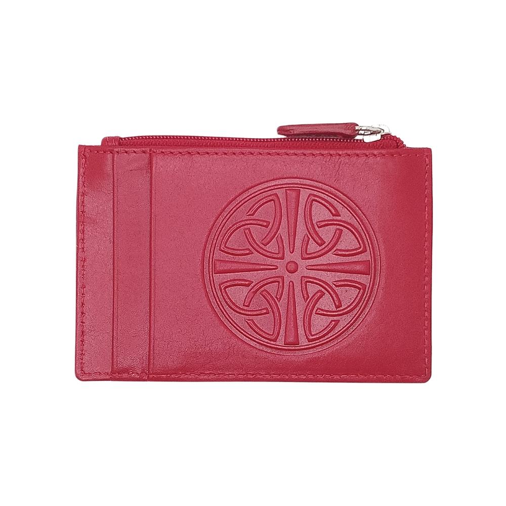 Celtic Knot Leather Wallet - Red