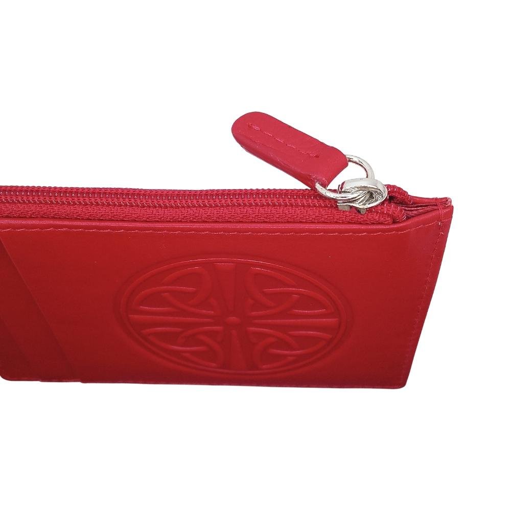 Celtic Knot Leather Wallet - Red