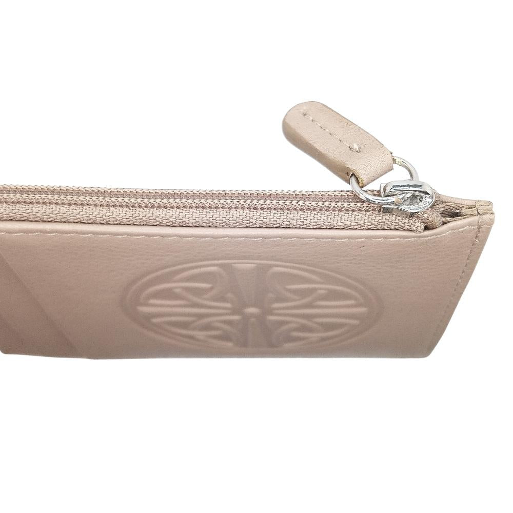 Celtic Knot Leather Wallet - Taupe