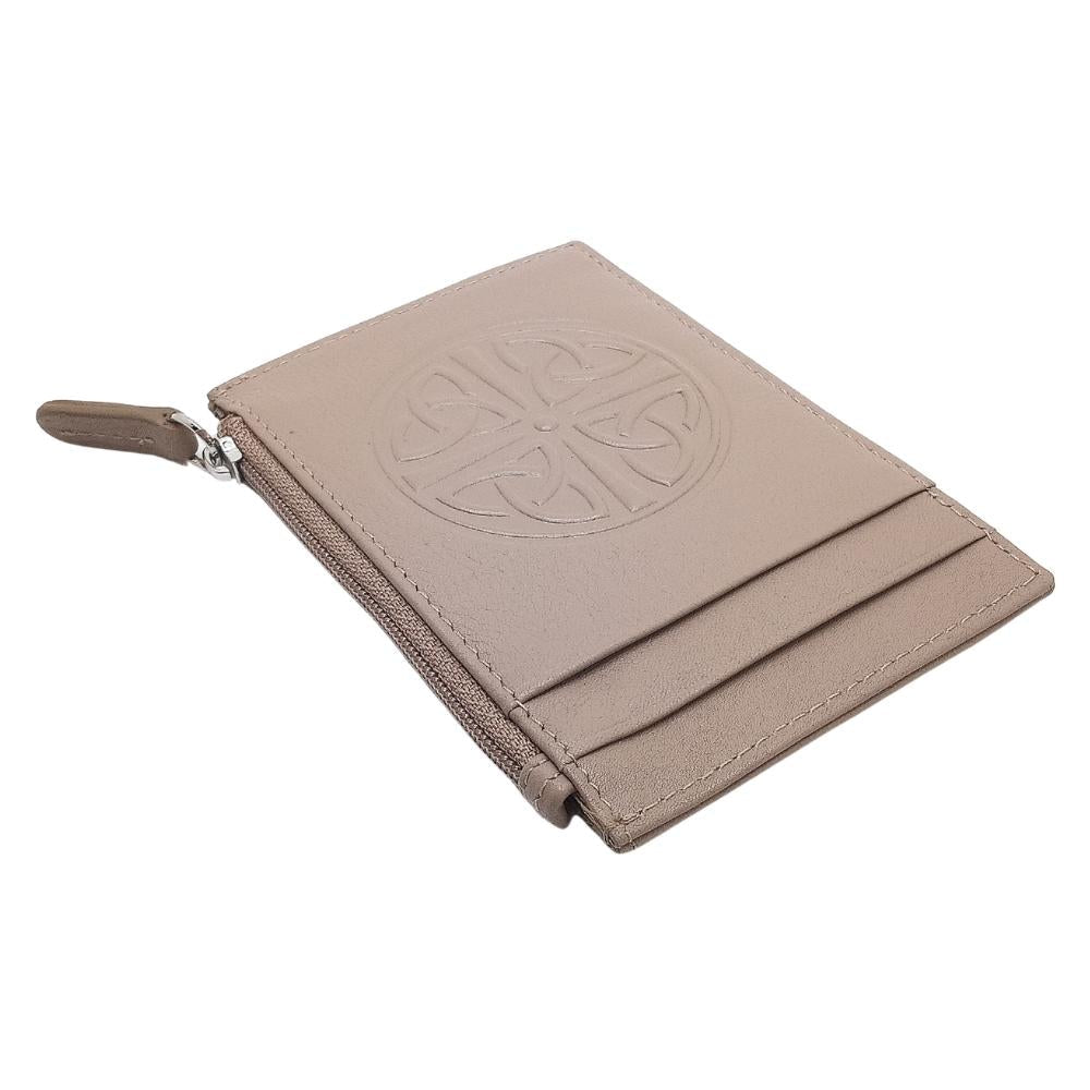Celtic Knot Leather Wallet - Taupe