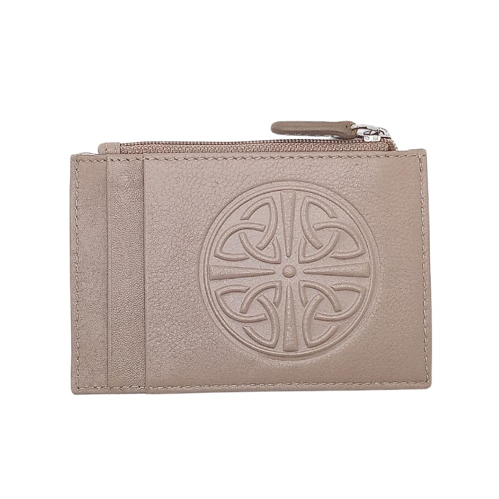 Celtic Knot Leather Wallet - Taupe