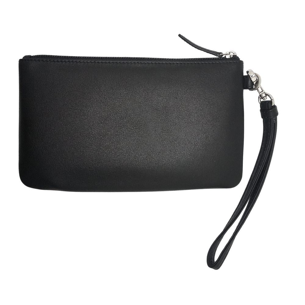 Celtic Knot Leather Wristlet- Black
