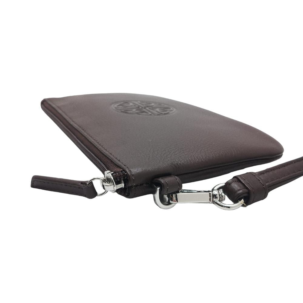Celtic Knot Leather Wristlet- Brown