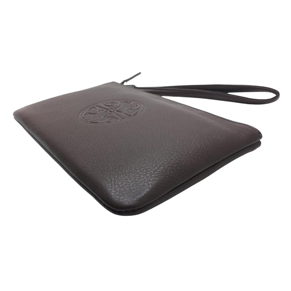 Celtic Knot Leather Wristlet- Brown
