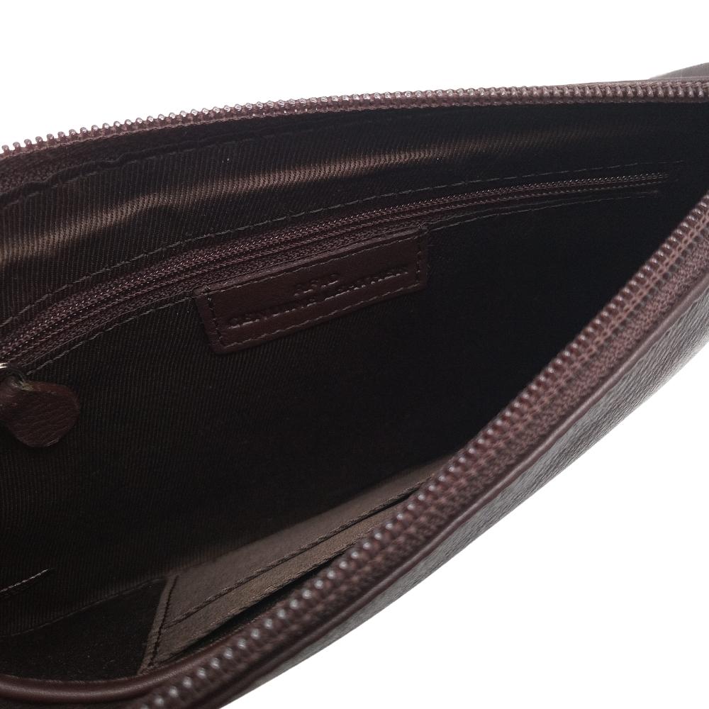 Celtic Knot Leather Wristlet- Brown