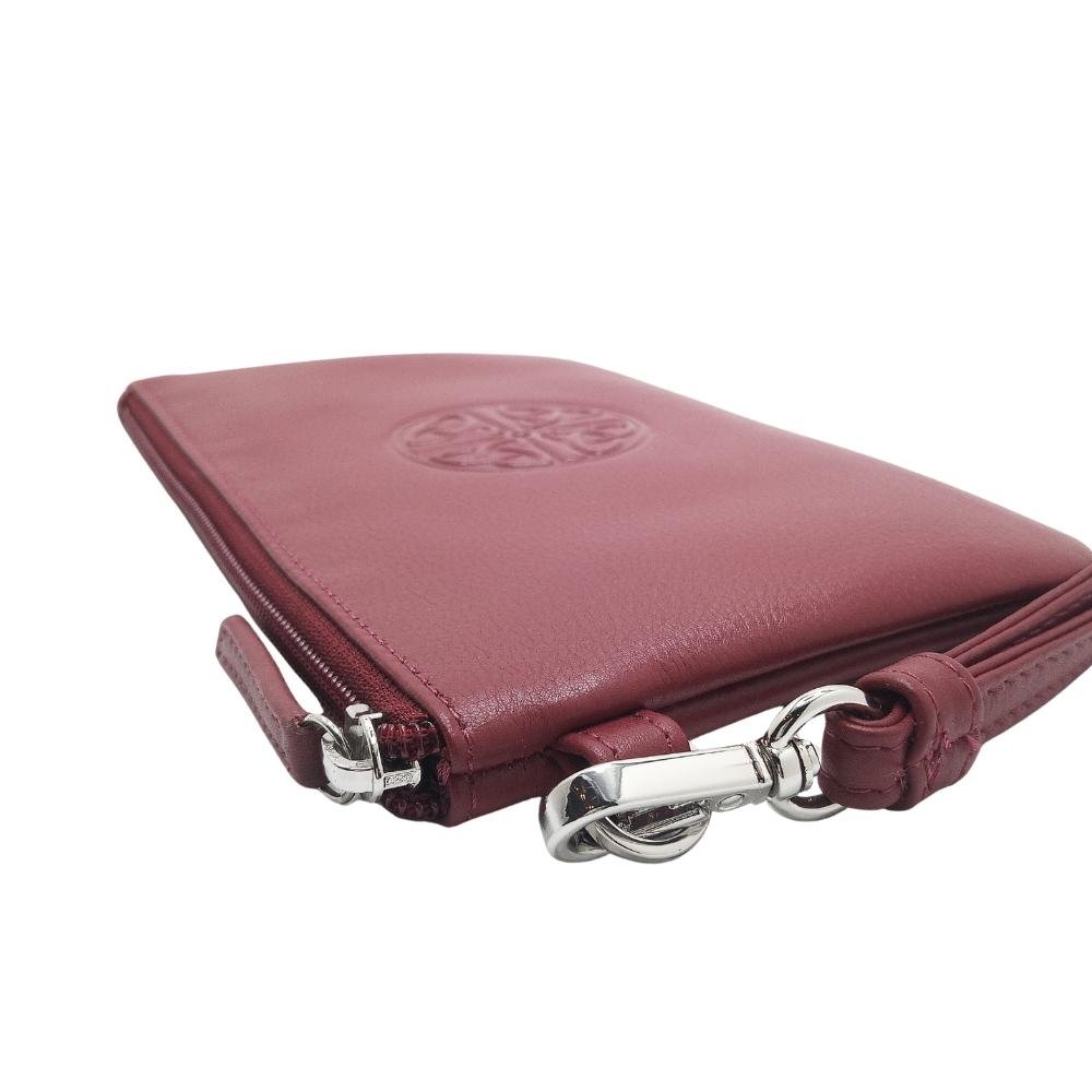 Celtic Knot Leather Wristlet- Merlot