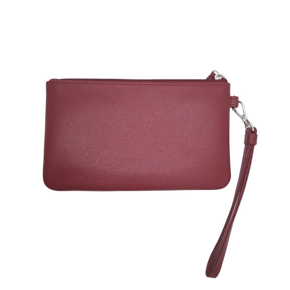 Celtic Knot Leather Wristlet- Merlot