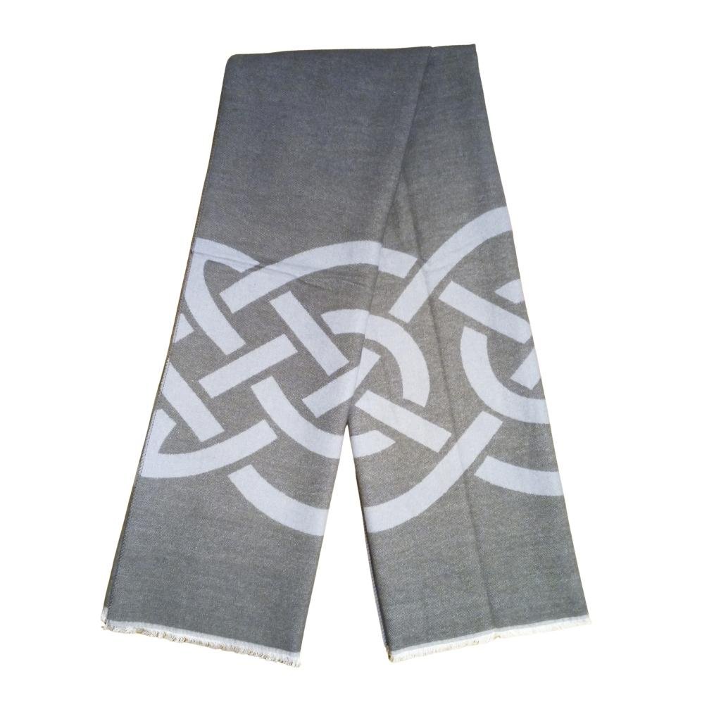 Celtic Knot Two-Toned Scarf - Grey by Celtic Ore - Scarves & Shawls