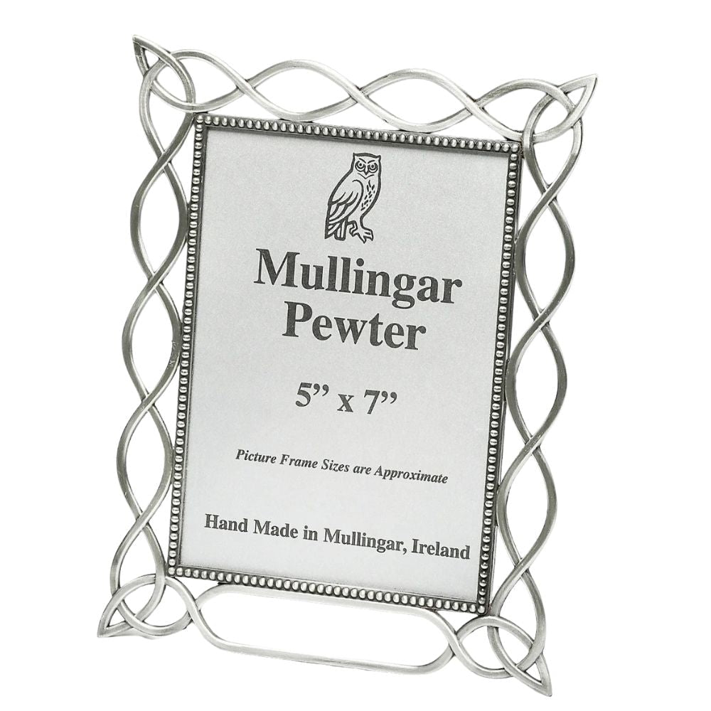 Mullingar Pewter Celtic Knot 5x7 Frame Made in Ireland Available at The Celtic Gift Store